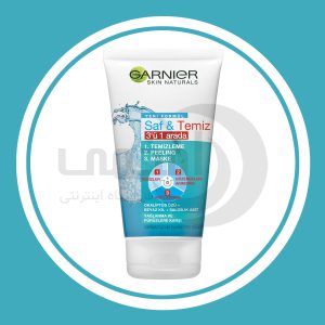 ماسک صورت 3 در 1 گارنیر مدل Garnier Saf & Temiz حجم 150 میل