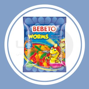 پاستیل ببتو ییی گرم مدل کرم خاکی Bebeto Worms